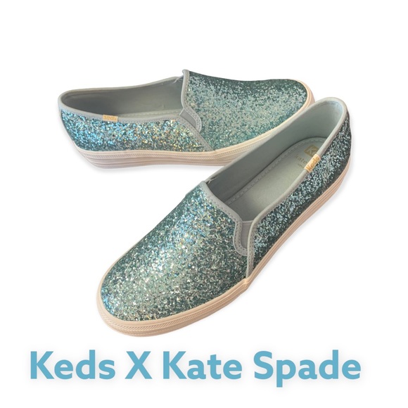 Keds Shoes - Keds x Kate Spade New York Triple Decker Light Blue Aqua Slip On Sneakers 9.5